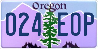OR license plate 024EOP
