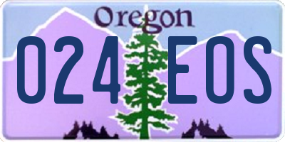 OR license plate 024EOS