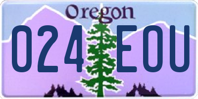 OR license plate 024EOU