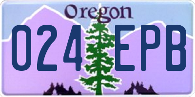 OR license plate 024EPB
