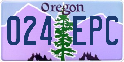 OR license plate 024EPC