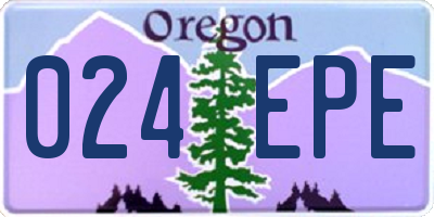 OR license plate 024EPE