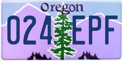 OR license plate 024EPF