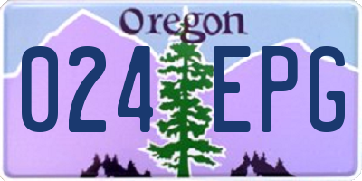 OR license plate 024EPG