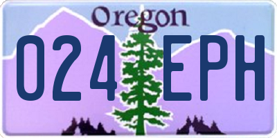OR license plate 024EPH