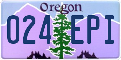 OR license plate 024EPI