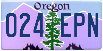 OR license plate 024EPN