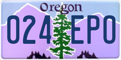 OR license plate 024EPO