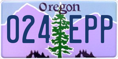 OR license plate 024EPP