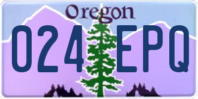 OR license plate 024EPQ