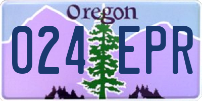 OR license plate 024EPR