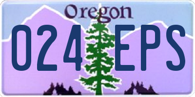 OR license plate 024EPS