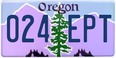 OR license plate 024EPT