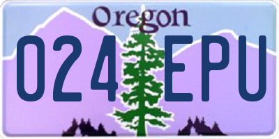 OR license plate 024EPU