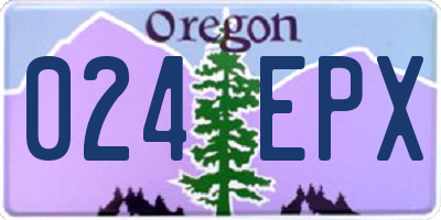 OR license plate 024EPX