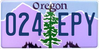 OR license plate 024EPY