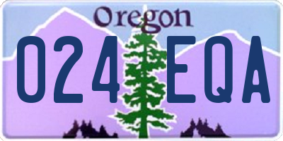 OR license plate 024EQA
