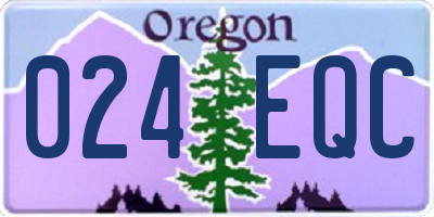 OR license plate 024EQC