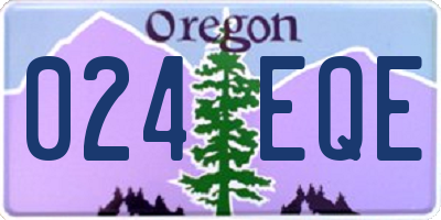 OR license plate 024EQE