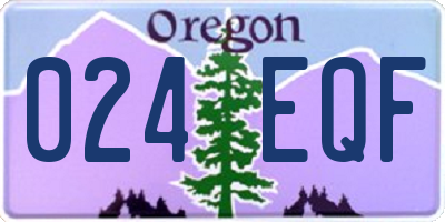 OR license plate 024EQF