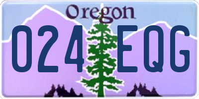 OR license plate 024EQG