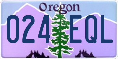 OR license plate 024EQL