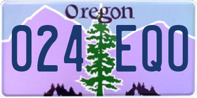 OR license plate 024EQO