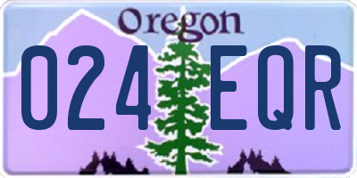 OR license plate 024EQR