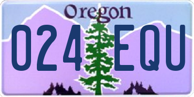 OR license plate 024EQU