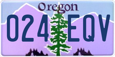 OR license plate 024EQV