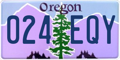 OR license plate 024EQY