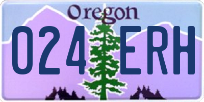 OR license plate 024ERH