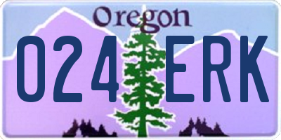 OR license plate 024ERK