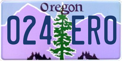 OR license plate 024ERO