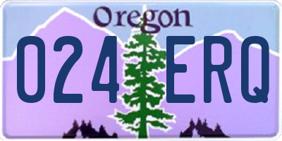 OR license plate 024ERQ