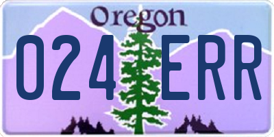 OR license plate 024ERR