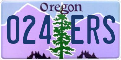 OR license plate 024ERS