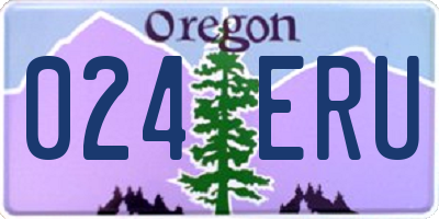 OR license plate 024ERU