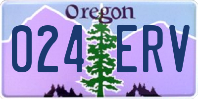 OR license plate 024ERV