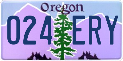 OR license plate 024ERY
