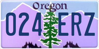 OR license plate 024ERZ
