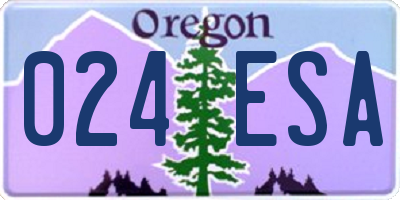 OR license plate 024ESA