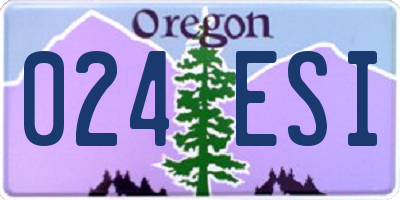 OR license plate 024ESI