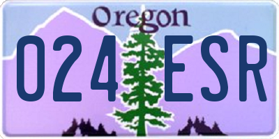 OR license plate 024ESR