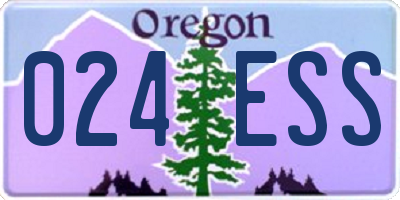 OR license plate 024ESS
