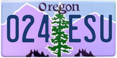 OR license plate 024ESU