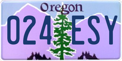 OR license plate 024ESY