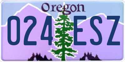 OR license plate 024ESZ