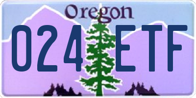 OR license plate 024ETF