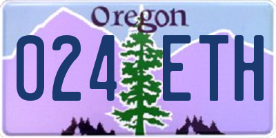 OR license plate 024ETH